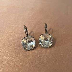Swarovski square drop earrings